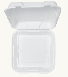 Bagasse clamshell containers export — compostable takeaway boxes for QSR and cloud kitchens