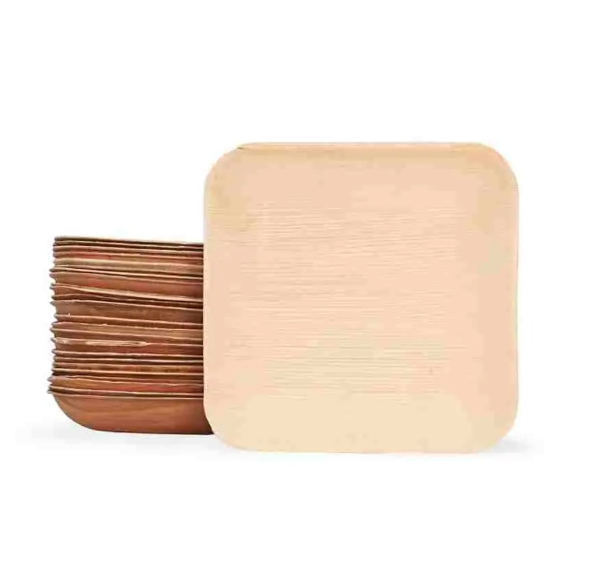 Areca Palm Leaf Square Plate — Sunwhale Exports