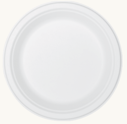 Bagasse round plates export bulk — compostable sugarcane plates for airline catering and HoReCa